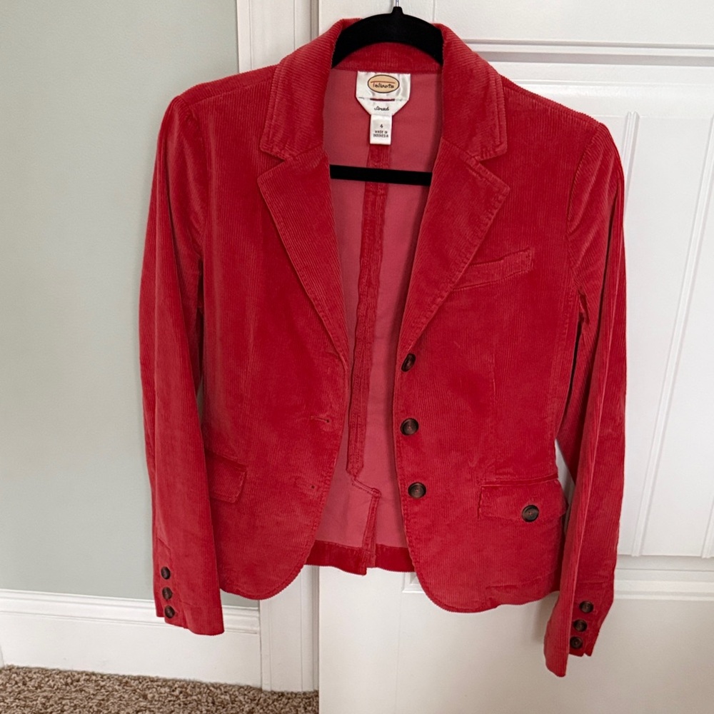 Talbots Red Corduroy Blazer